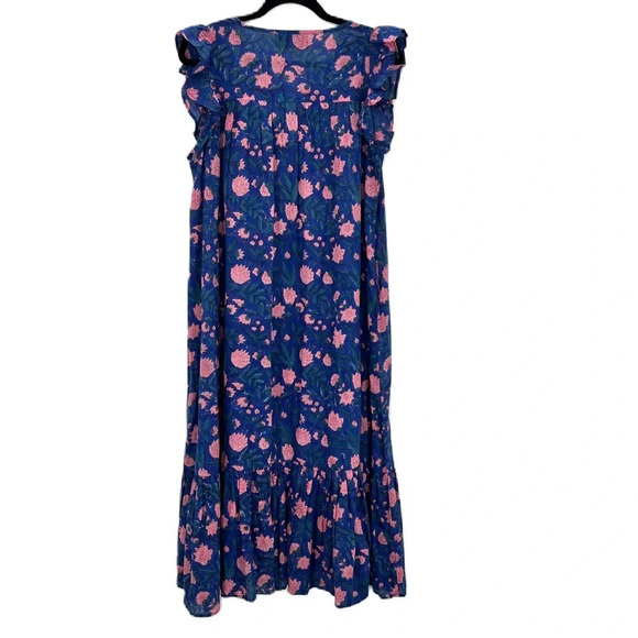 The Fox and The Mermaid Venice Aarya Tent Maxi Dress Floral Sleeveless Tiered M - Picture 6 of 15
